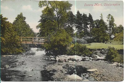 Scarce Old Postcard - Lovers Meet - Okehampton - Devon C.1910 • £1.89