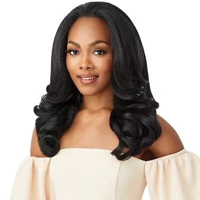 Outre Quick Weave Half Wig STUNNA Style Color 1B Off Black Synthetic Material • $19.95