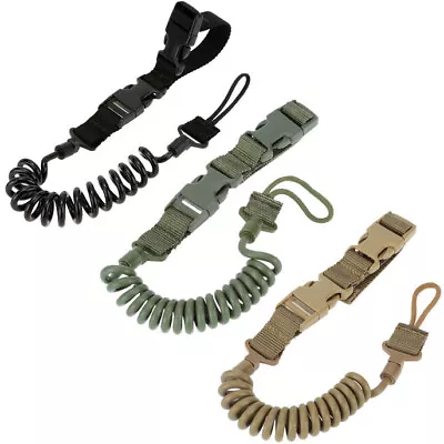 Military Tactical Lanyard Multi-purpose Spring Gun Anyard Pistol Secure Lanyard • $12.23