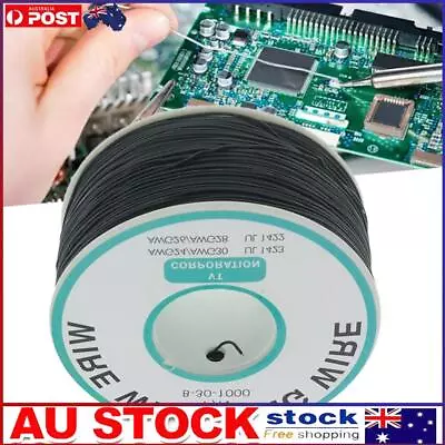 250M 30AWG OK Wire Tinned Copper Cable Electronic Wire Wrapping Wire (Black) • $13.69