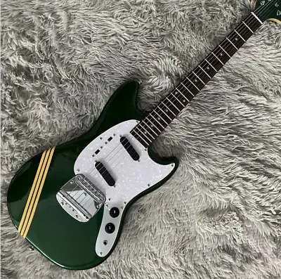 Custom Mustang Electric Guitar Metallic Green SS Pickups Chrome Hardware • $265.88