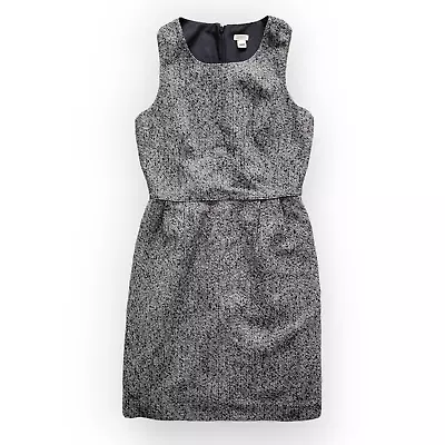 J. Crew Factory Herringbone Tweed Wool Blend Sheath Dress Women Sz 4 • $22