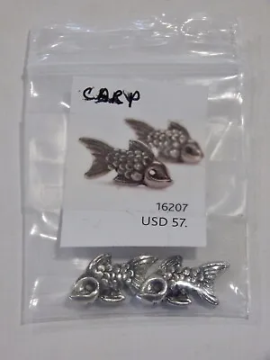TROLLBEADS Carp Earring Pendants TAGEA-20007 Silver $61 RETIRED (ONE SET) NEW! • $37