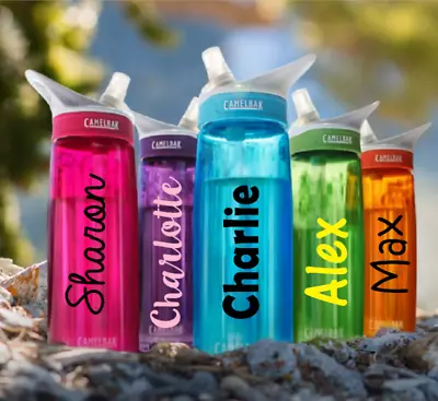 Water Bottle STICKERS X2 NAME LABELS Personalised Kids School Lunch Box Drink • $10
