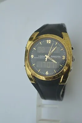 DAKOTA'' World Timer For 58 Cities Ana-Digit Watch RARE Nice ''GUARANTEED'' • $69.95