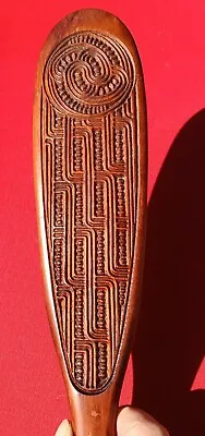 Maori Authentic Handcarved Patu War Club  15 1/4  • $105