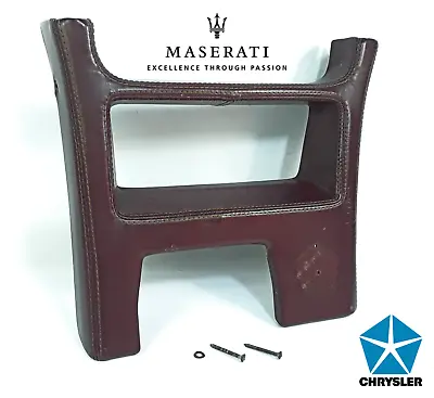 89-91 Chrysler Maserati TC Radio Heater Control Bezel Trim - Maroon - LEATHER -  • $24.95