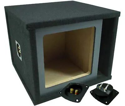 Car Audio Single 10  Vented Square Paintable Sub Box Fits Kicker L7 Subwooofer • $69.95