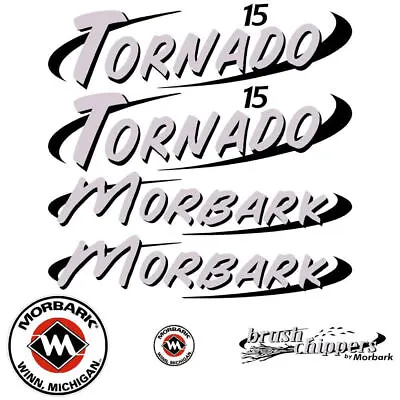 Morbark Tornado 15 Decals Repro Wood Chipper Decal Sticker Kit UV Laminated • $160