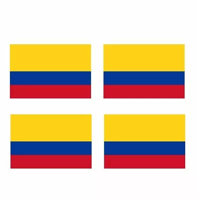 Set Of 4 COLOMBIA Flag Iron On Screen Print Transfers For Fabrics COLOMBIAN • £2.69