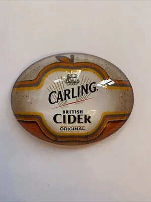 Carling Cider Oval Fisheye Badge Beer Pump Font Mancave Pub Bar Lager Ale • £2.99