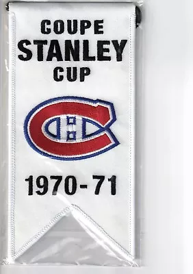 2008-09 Upper Deck Montreal Canadiens Centennial Stanley Cup Mini Banner 1970-71 • $34.99