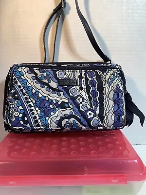 Vera Bradley All In One Crossbody Wallet RFID Deep Night Paisley • $29