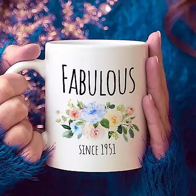 Fabulous Since 1951 Coffee Mug 70th Birthday Gifts For Women 70 Year Old Mom • £16.95