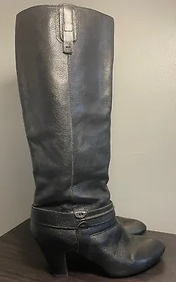 Nine West Women's Leather Knee High Boots Black Size US:9M • $49.95