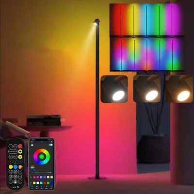 Smart LED Floor Lamp RGBIC Color Changing Corner Standing Lamp Mood Night Light • £44.59