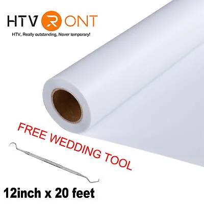 12 X20FT White Heat Transfer Vinyl Roll For T-Shirt Heat Press HTV Iron On Vinyl • $19.99