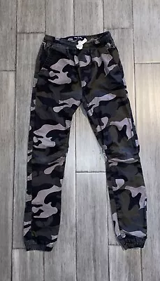 Mini Boden Black & Gray Camo Jogger Pants Size 12Y EUC • $26