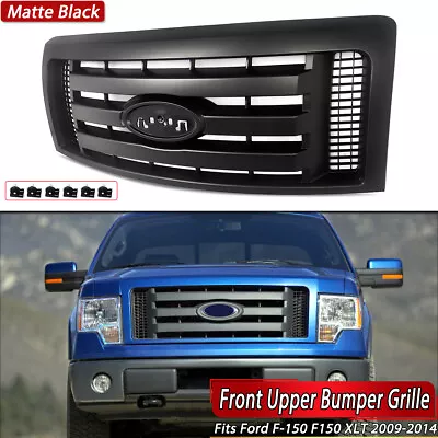 Matte Black Bumper Grille For 2009-14 Ford F-150 F150 XLT Replace For FO1200510 • $98.55