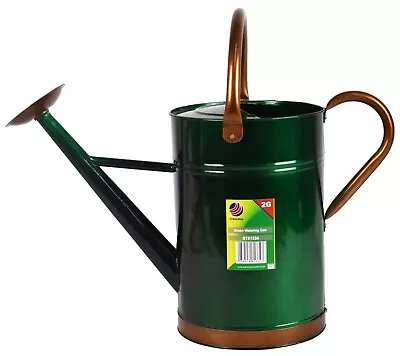 Galvanised Watering Can 9L  Metal Watering Can 2 Gallon With Removable Rose • £17.99