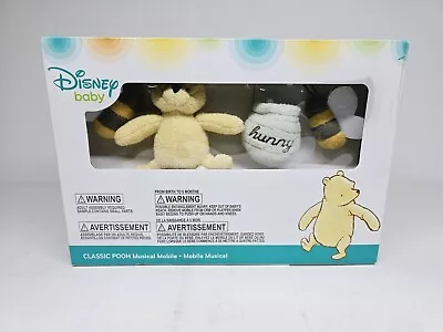 Disney Winnie The Pooh Classic Pooh Ivory Sage Butter Musical Mobile • $29.95