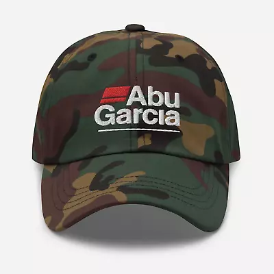 Abu Garcia Fishing White Logo Embroidered Cap Dad Hat Baseball Cap 6 Colors • $27.90