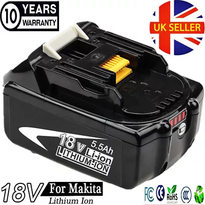  18V For Makita BL1830 BL1820 BL1815N 18 Volt 5.5Ah LXT Li-Ion Cordless Battery • £17.69