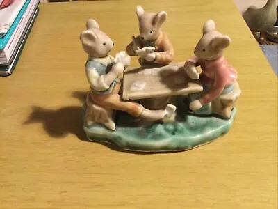 £15 • Buy Vintage 3 Mice Playing Cards And Cheating Ceramic Figures 