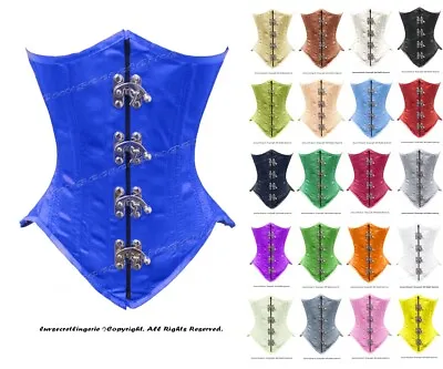 Heavy Duty 26 Double Steel Boned Waist Training Satin Underbust Corset #8033-MC • $48.99