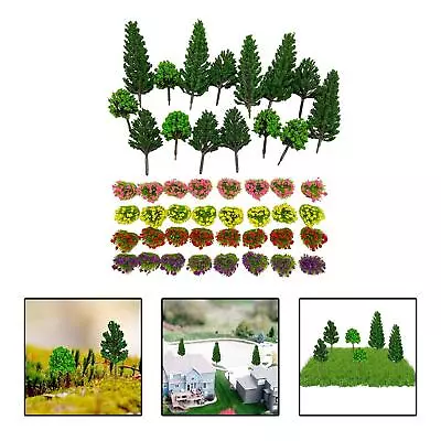 47 Pieces 1:100 Scale Model Trees Mixed Miniature Trees Model For DIY • £10.14