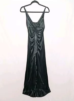 Masquerade 10 Vintage 90s Y2K Satin Evening Prom Dress Dark Romantic Formal Gown • $69.99