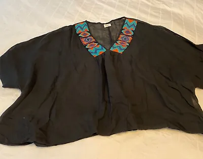 Gorman Black Swing Top With Embroidery- Sz 12 .NWOT • $45