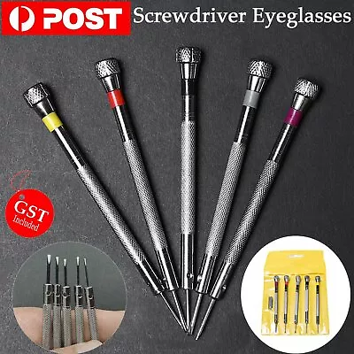$6.85 • Buy 5 Pcs Precision Screwdriver Eyeglasses Watch Jewelry Watchmaker Repair Tool Set
