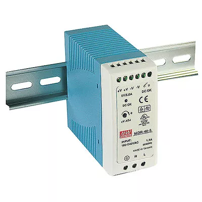 Mean Well MDR-40-5 AC To DC DIN-Rail Power Supply 5 Volt 6 Amp 30 Watt • $22.13