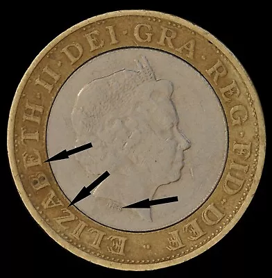 2010 British £2 Pound Doubled Die Struck Error *rare Variety* Coin!!!! • $74.95