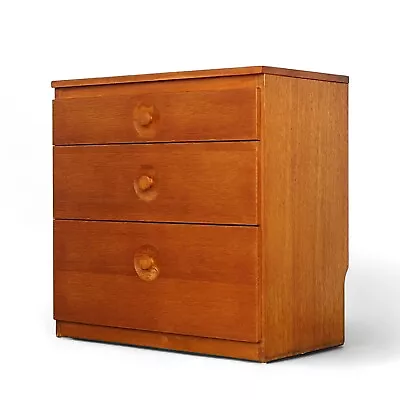 Mid Century Meredew Oak Chest Of Drawers 1960s Small 3 Drawer Chest • £125