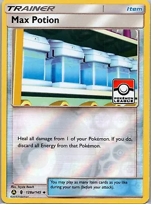 Pokemon TCG Max Potion - 128a/145 - Reverse Holo - Pokemon League Card NM • $1.73
