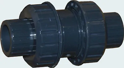 New Sch 80 PVC 1-1/4 Inch True Union Ball Check Valve Socket Connect New • $13.64