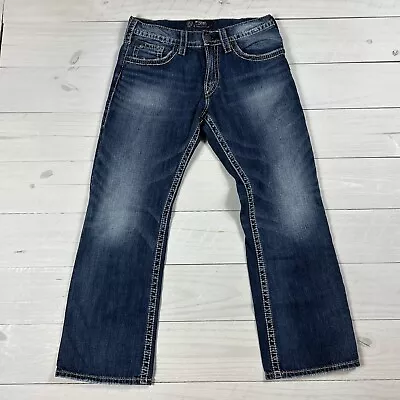 Silver Jeans Denim Men's Zac Relaxed Straight Dark Wash Flap Pocket 32X30 • $39.99