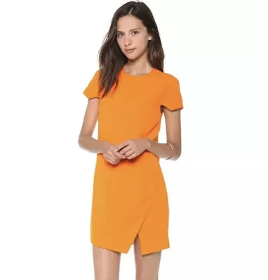 Camilla & Marc Amphora Mini Dress Orange 10 Women’s Asymmetrical Wrap Hem • $40