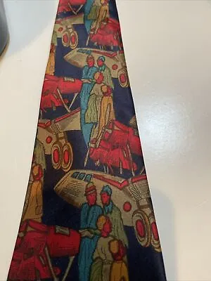 Mercedes High Fashion Hand Made Multi Colored Silk Travel Tie • $15