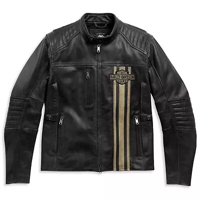 New Men's Harley Davidson Triple Vent Handmade Motorbike Riding Leather Jackets • $149.99