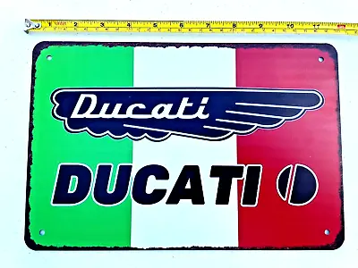 Ducati Tin Sign Retro Logo Vintage Motorcycles Shop Sign Garage Gift Metal Art • $11.95