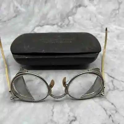 Antique Safety Goggles Steampunk Welders AO American Optical W/ Case TD1 • $37.50