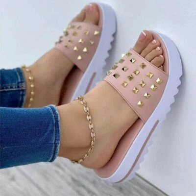 $16.19 • Buy Sandalias De Cuña Nuevas Chanclas Zapatos Para Mujer Parm De Verano Modernos