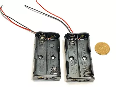 2 X AA DIY Battery Holder Case Box Base 3V Volt PCB Mount Wired B23 • $8.44