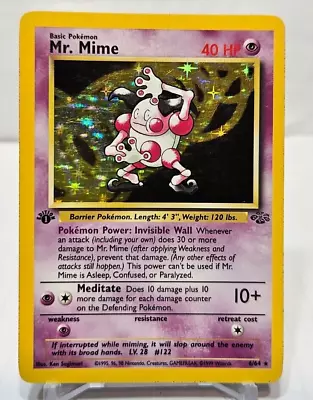 Mr. Mime 6/64 Holo 1st Edition Jungle Pokemon • $39.99