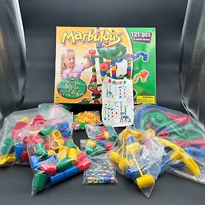 Marbulous Marbles Set 20 And 121 Pcs Open Box Instructions Marble Run - COMPLETE • $59.99