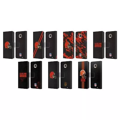 Official Nfl Cleveland Browns Logo Leather Book Wallet Case For Motorola Phones • $23.95