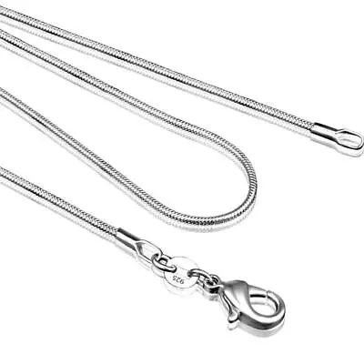 Genuine 925 Sterling Silver Italian 1.2mm Thin Snake Chain Necklace 16  - 38inch • $15.99